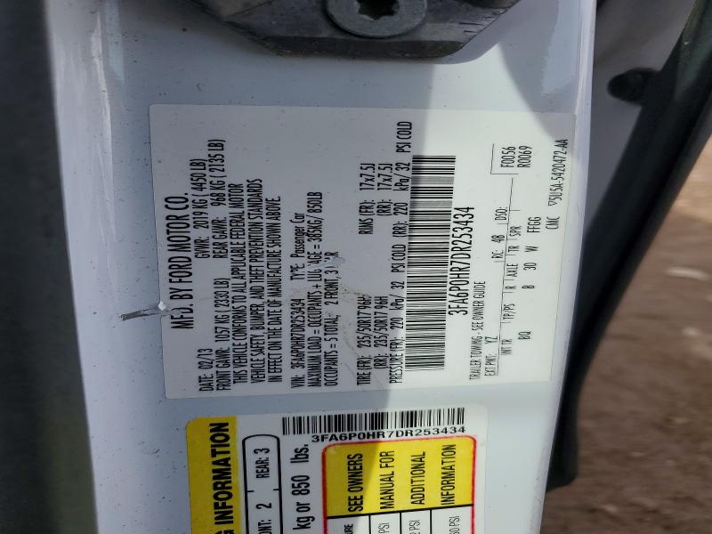 Aukcja sprzedaży 2013 Ford Fusion, vin: 3FA6P0HR7DR253434, numer aukcji: 69642086