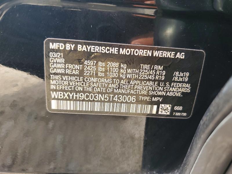 Aukcja sprzedaży 2022 Bmw X2, vin: WBXYH9C03N5T43006, numer aukcji: 70496076