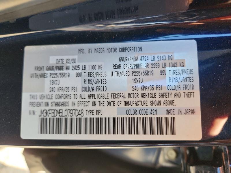 Aukcja sprzedaży 2020 Mazda Cx-5, vin: JM3KFBDM5L0797048, numer aukcji: 67218426