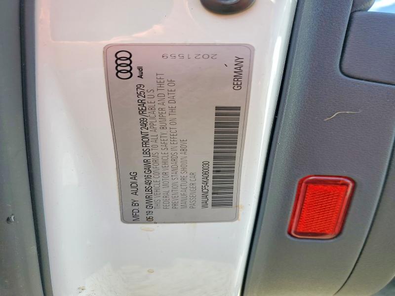 Aukcja sprzedaży 2019 Audi A5, vin: WAUANCF54KA060030, numer aukcji: 67690536