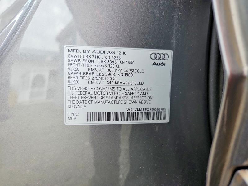 Aukcja sprzedaży 2011 Audi Q7, vin: WA1VMAFEXBD006705, numer aukcji: 67820406