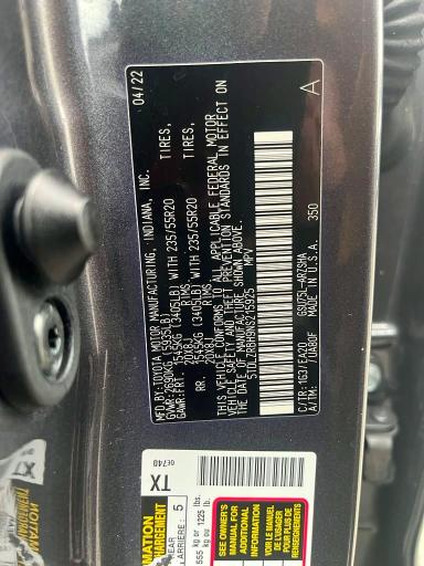 Aukcja sprzedaży 2022 Toyota Highlander, vin: 5TDLZRBH9NS215925, numer aukcji: 71431816
