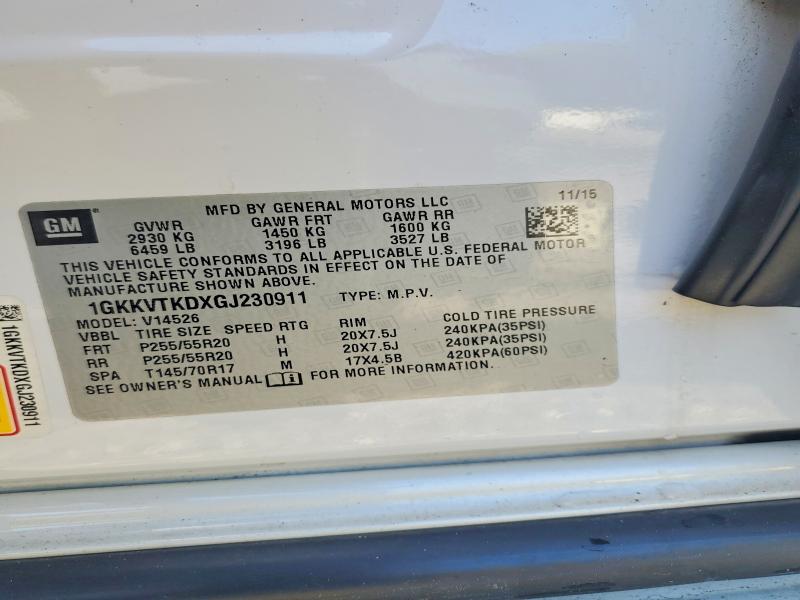 Продаж на аукціоні авто 2016 Gmc Acadia, vin: 1GKKVTKDXGJ230911, номер лоту: 69560836
