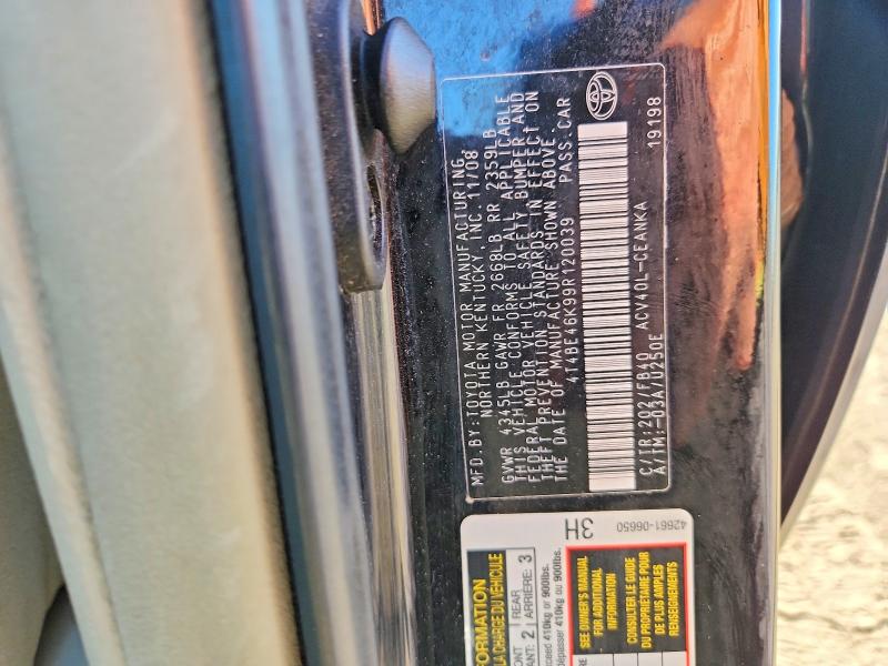 2009 Toyota Camry მანქანა იყიდება აუქციონზე, vin: 4T4BE46K99R120039, აუქციონის ნომერი: 68560656