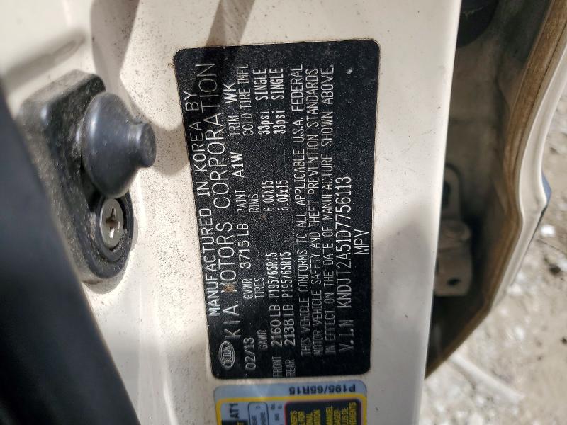 Продаж на аукціоні авто 2013 Kia Soul, vin: KNDJT2A51D7756113, номер лоту: 69250376
