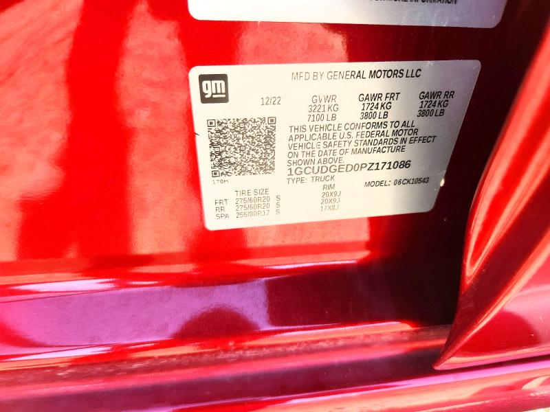 Aukcja sprzedaży 2023 Chevrolet Silverado, vin: 1GCUDGED0PZ171086, numer aukcji: 67815026