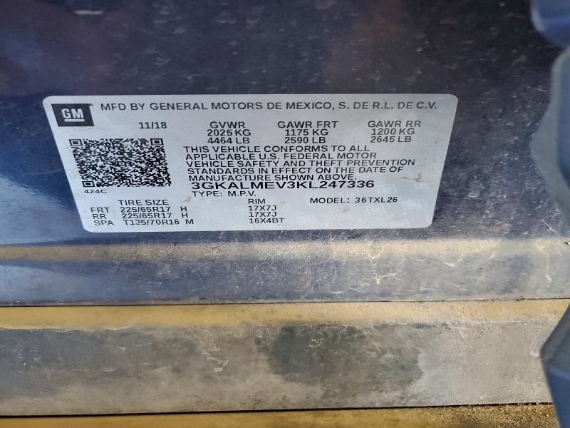Aukcja sprzedaży 2019 Gmc Terrain, vin: 3GKALMEV3KL247336, numer aukcji: 70713646