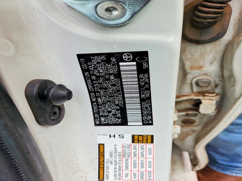 69960116 :رقم المزاد ، JTDEBRBE0LJ004223 vin ، 2020 Toyota Corolla مزاد بيع