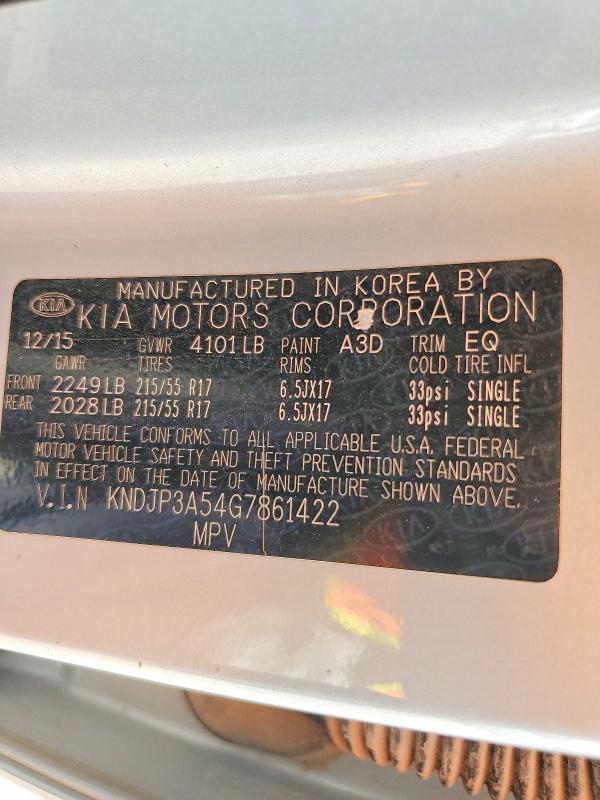 Продаж на аукціоні авто 2016 Kia Soul, vin: KNDJP3A54G7861422, номер лоту: 69731386