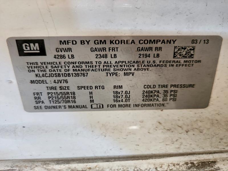 Aukcja sprzedaży 2013 Buick Encore, vin: KL4CJDSB1DB139767, numer aukcji: 68242946
