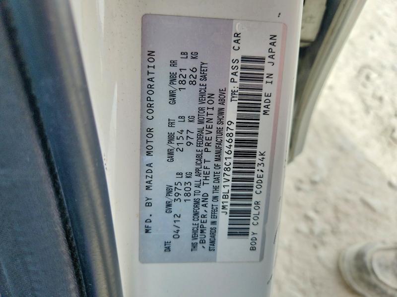 69493466 :رقم المزاد ، JM1BL1V78C1646879 vin ، 2012 Mazda 3 مزاد بيع