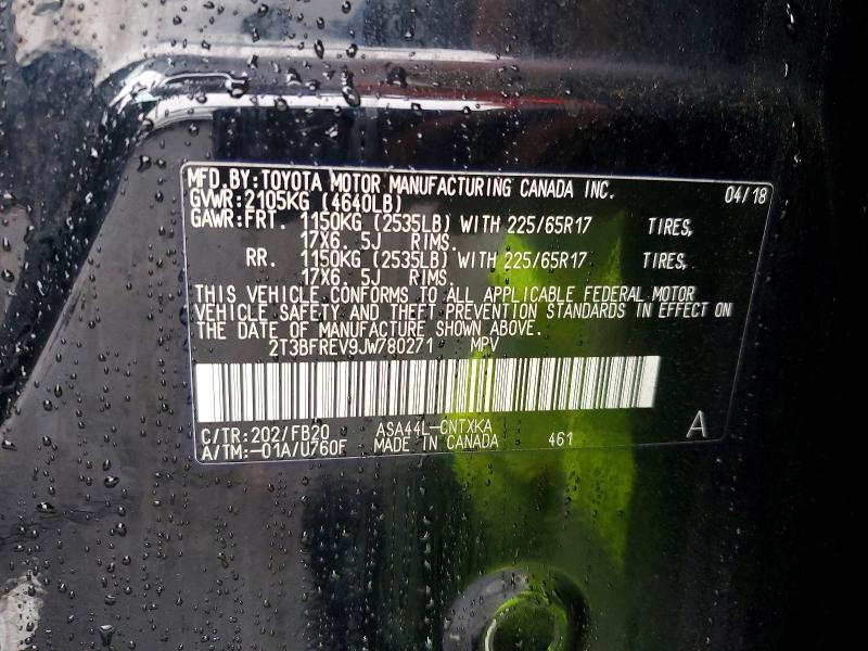 Aukcja sprzedaży 2018 Toyota Rav4, vin: 2T3BFREV9JW780271, numer aukcji: 67263596