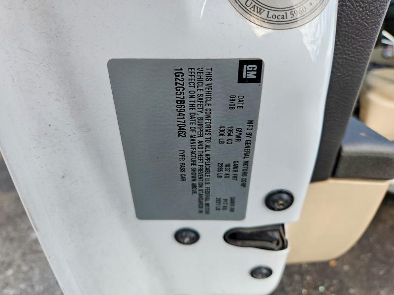 Продажа на аукционе авто 2009 Pontiac G6, vin: 1G2ZG57B694170462, номер лота: 70060086