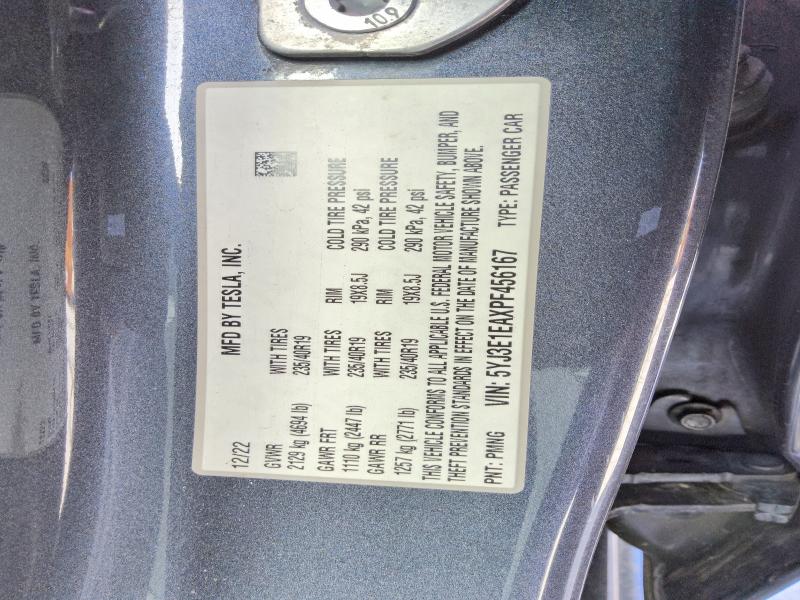 Продаж на аукціоні авто 2023 Tesla Model 3, vin: 5YJ3E1EAXPF456167, номер лоту: 67613496