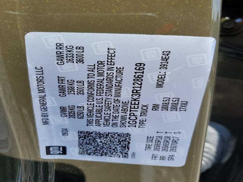 Продаж на аукціоні авто 2024 Chevrolet Colorado, vin: 1GCPTEEK3R1286169, номер лоту: 67652666