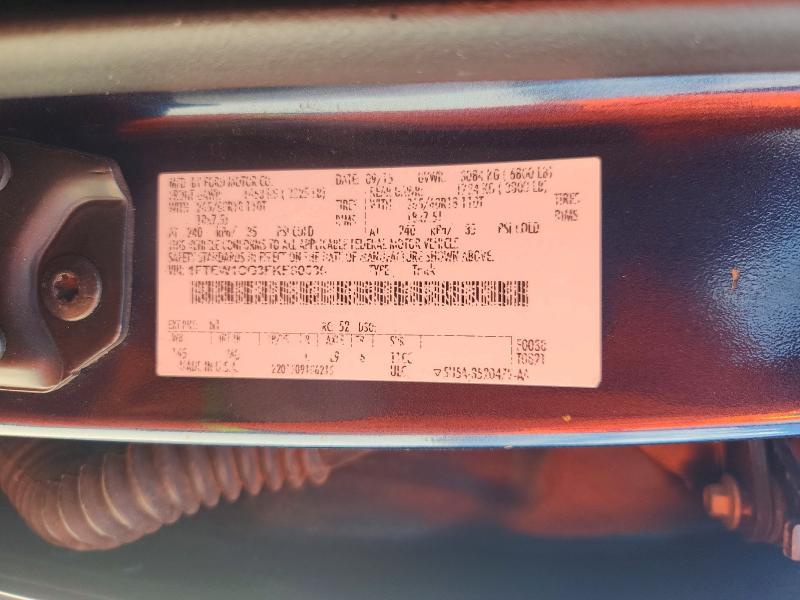 Продаж на аукціоні авто 2015 Ford F150, vin: 1FTEW1CG3FKE60530, номер лоту: 69944616