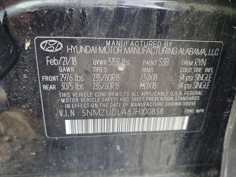 Продаж на аукціоні авто 2018 Hyundai Santa Fe Sport, vin: 5NMZUDLA6JH100838, номер лоту: 69527726
