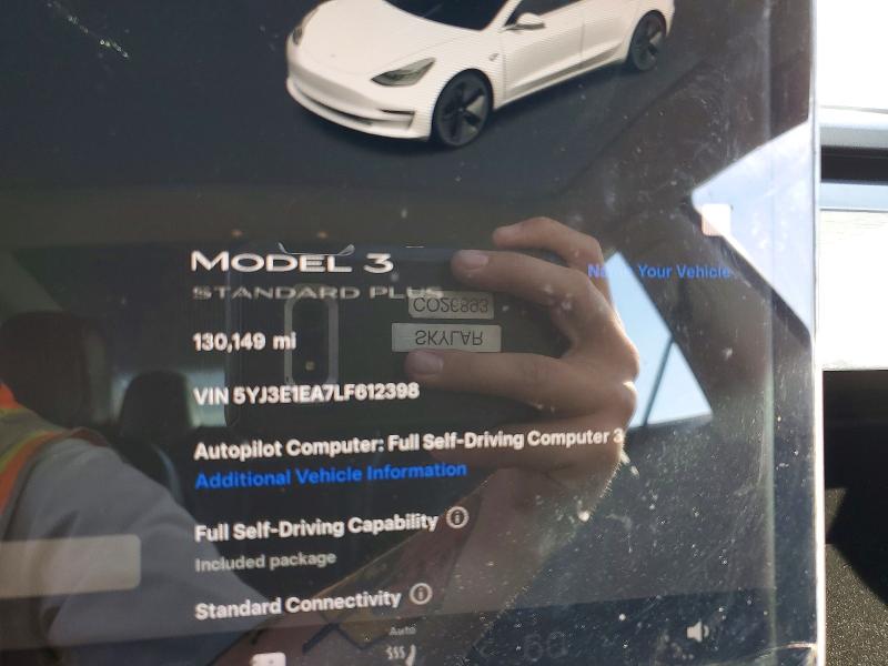 2020 Tesla Model 3 მანქანა იყიდება აუქციონზე, vin: 5YJ3E1EA7LF612398, აუქციონის ნომერი: 68055946