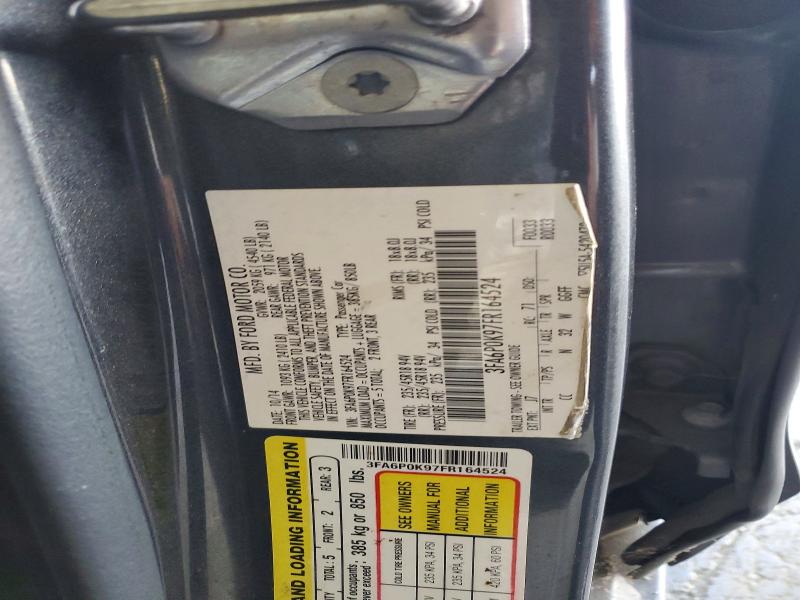 Продаж на аукціоні авто 2015 Ford Fusion, vin: 3FA6P0K97FR164524, номер лоту: 69450456