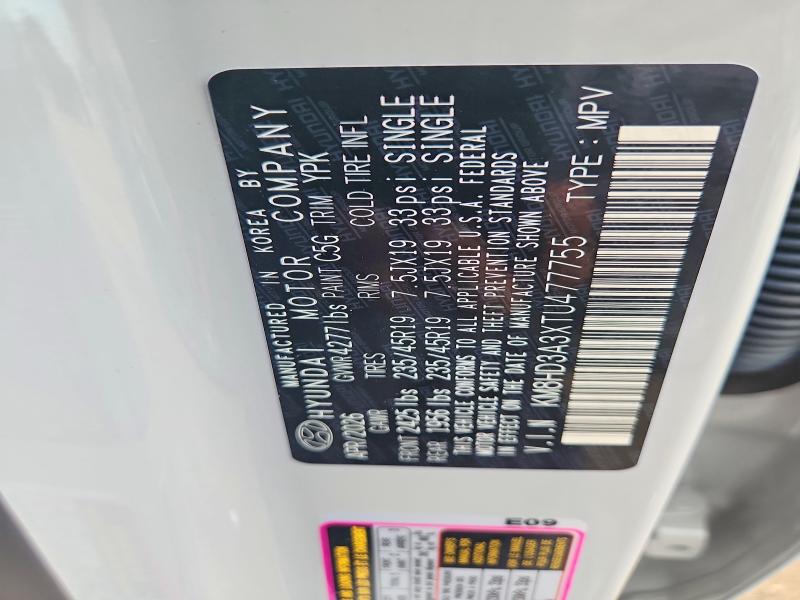 68339466 :رقم المزاد ، KM8HD3A3XTU477755 vin ، 2026 Hyundai Kona مزاد بيع