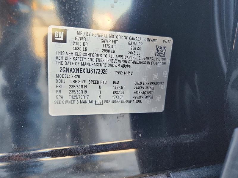 Продажа на аукционе авто 2018 Chevrolet Equinox, vin: 2GNAXNEX0J6173925, номер лота: 68485086
