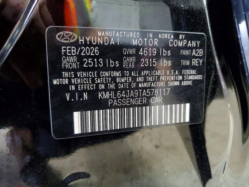 69106486 :رقم المزاد ، KMHL64JA9TA578117 vin ، 2026 Hyundai Sonata مزاد بيع