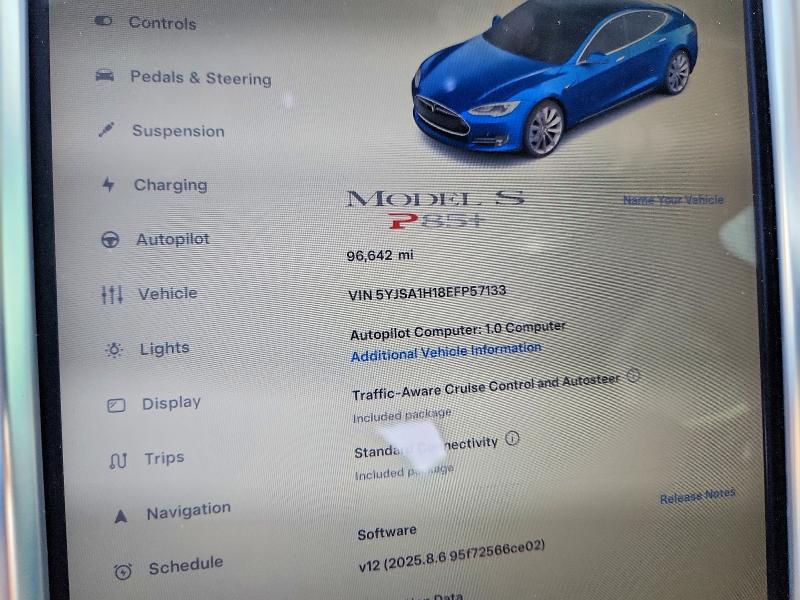 Продажа на аукционе авто 2014 Tesla Model S, vin: 5YJSA1H18EFP57133, номер лота: 59409906
