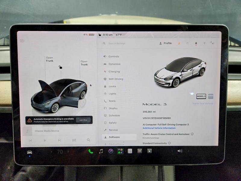 Продажа на аукционе авто 2022 Tesla Model 3, vin: 5YJ3E1EAXNF185690, номер лота: 70330496
