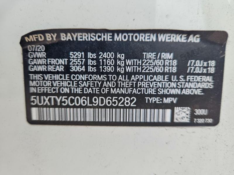 Aukcja sprzedaży 2020 Bmw X3, vin: 5UXTY5C06L9D65282, numer aukcji: 68015576