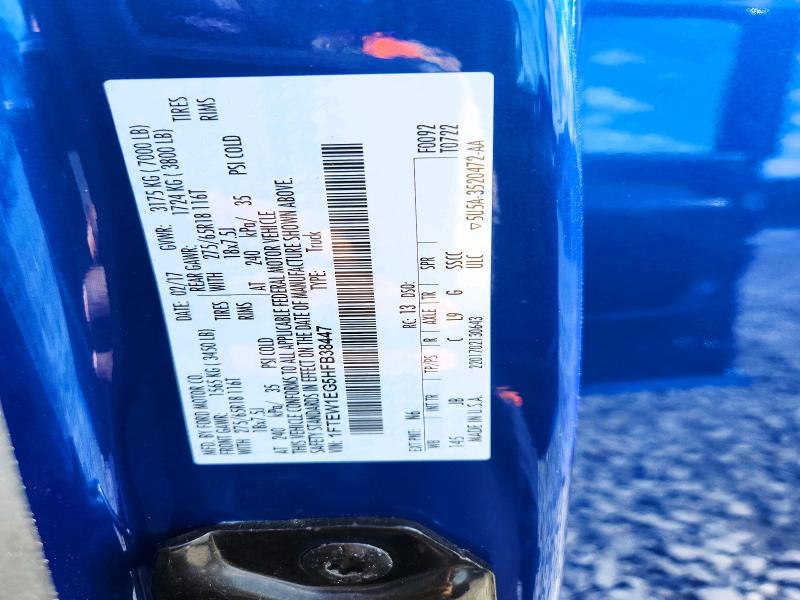 Продажа на аукционе авто 2017 Ford F150, vin: 1FTEW1EG5HFB38447, номер лота: 70018806