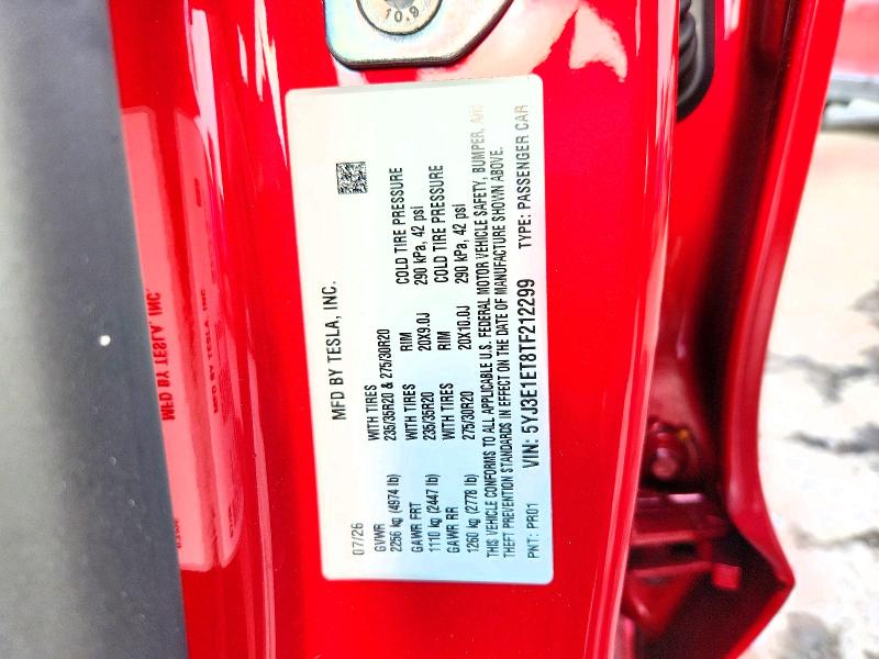 Продажа на аукционе авто 2026 Tesla Model 3, vin: 5YJ3E1ET8TF212299, номер лота: 67454476