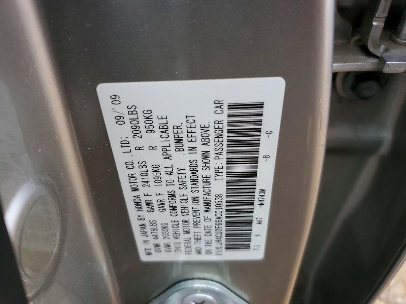 Aukcja sprzedaży 2010 Acura Tsx, vin: JH4CU2F66AC010538, numer aukcji: 69617346