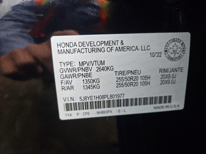 Auction sale of the 2023 Acura Mdx, vin: 5J8YE1H08PL801977        , lot number: 69118556
