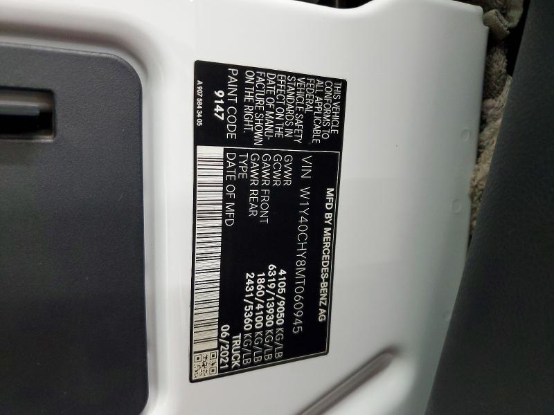 Aukcja sprzedaży 2021 Mercedes-benz Sprinter, vin: W1Y40CHY8MT060945, numer aukcji: 67674876