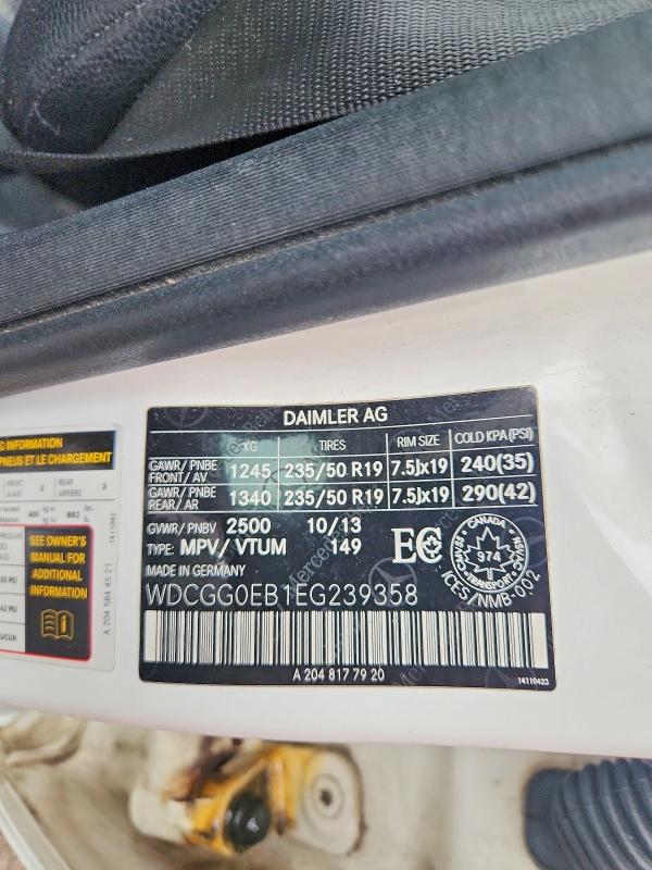 Продажа на аукционе авто 2014 Mercedes-benz Glk, vin: WDCGG0EB1EG239358, номер лота: 67338876