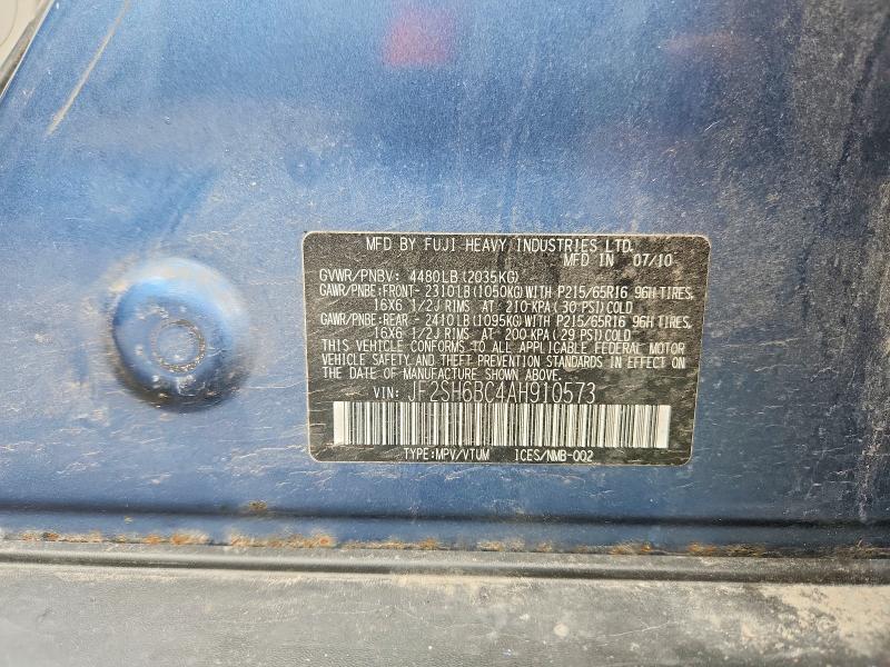 69340466 :رقم المزاد ، JF2SH6BC4AH910573 vin ، 2010 Subaru Forester مزاد بيع