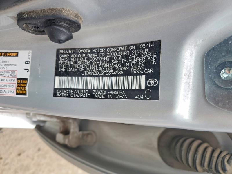 69491606 :رقم المزاد ، JTDKN3DU2F0394988 vin ، 2015 Toyota Prius مزاد بيع