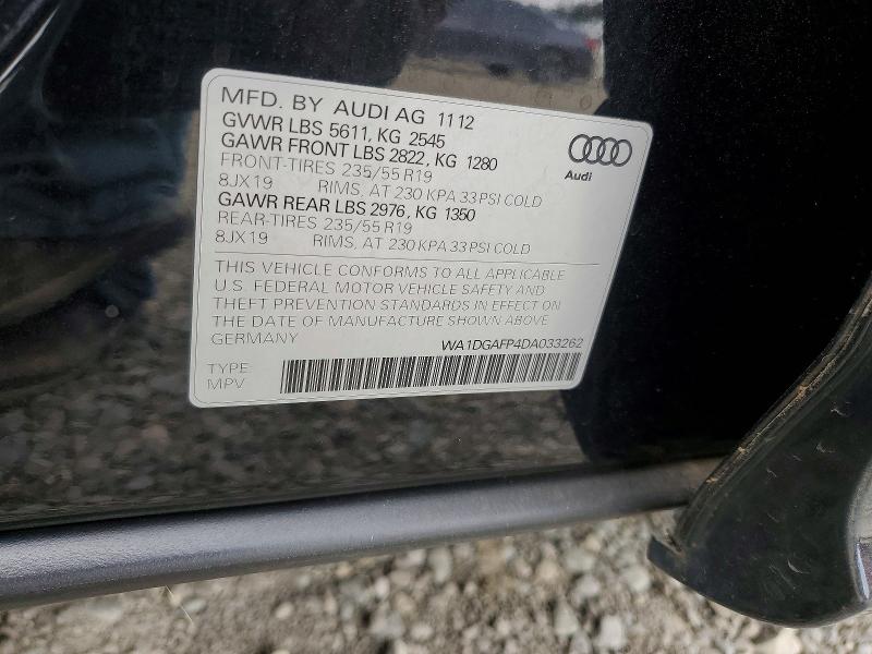 Auction sale of the 2013 Audi Q5, vin: WA1DGAFP4DA033262, lot number: 67206676