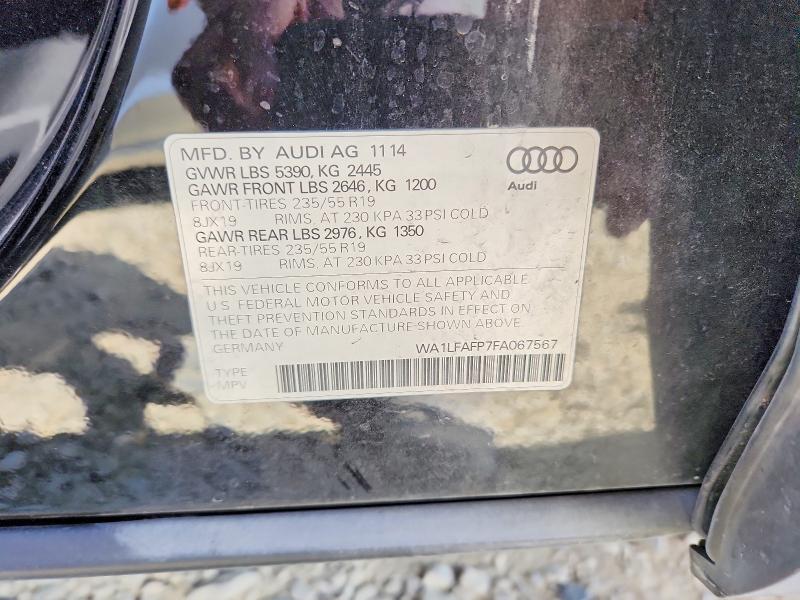 69748756 :رقم المزاد ، WA1LFAFP7FA067567 vin ، 2015 Audi Q5 مزاد بيع