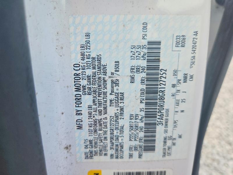 Aukcja sprzedaży 2016 Ford Fusion, vin: 3FA6P0RU8GR127252, numer aukcji: 68686836