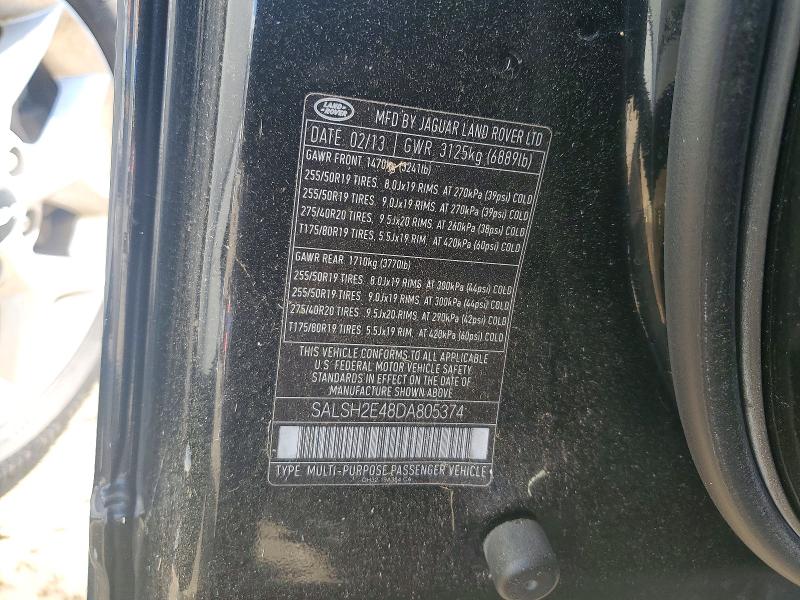 Продаж на аукціоні авто 2013 Land Rover Range Rover Sport, vin: SALSH2E48DA805374, номер лоту: 68550626