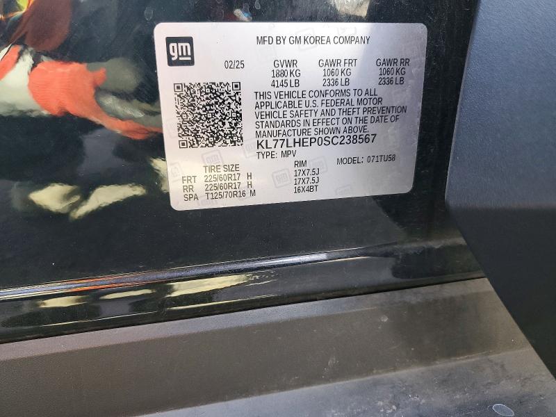 Aukcja sprzedaży 2025 Chevrolet Trax, vin: KL77LHEP0SC238567, numer aukcji: 67701866