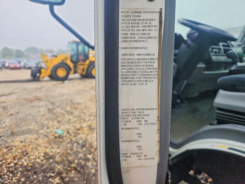 68914026 :رقم المزاد ، JHHYDM1H0KK008106 vin ، 2019 Hino 155 مزاد بيع