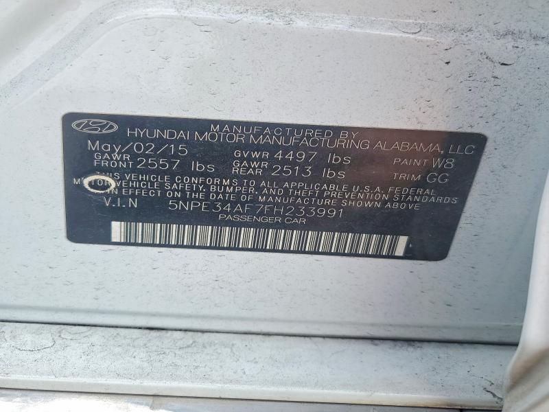 70667786 :رقم المزاد ، 5NPE34AF7FH233991 vin ، 2015 Hyundai Sonata مزاد بيع