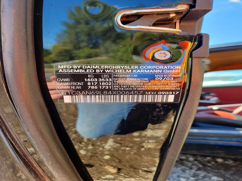 69879466 :رقم المزاد ، 1C3AN69L84X006457 vin ، 2004 Chrysler Crossfire مزاد بيع