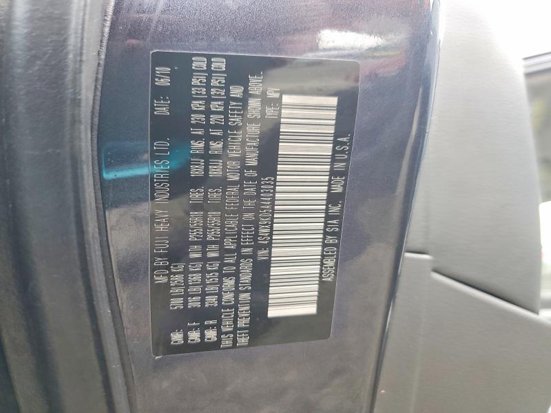 2010 Subaru Tribeca მანქანა იყიდება აუქციონზე, vin: 4S4WX9KD5A4403035, აუქციონის ნომერი: 70863696