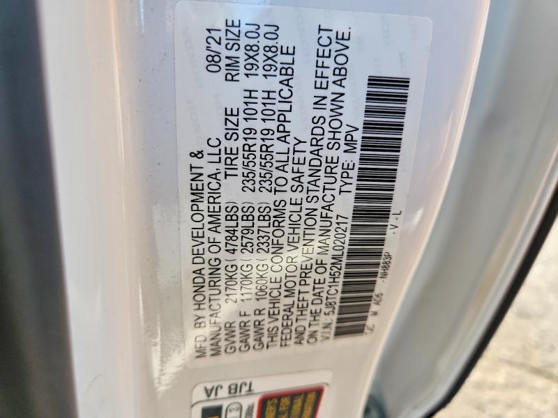 2021 Acura Rdx მანქანა იყიდება აუქციონზე, vin: 5J8TC1H52ML020217, აუქციონის ნომერი: 67663426