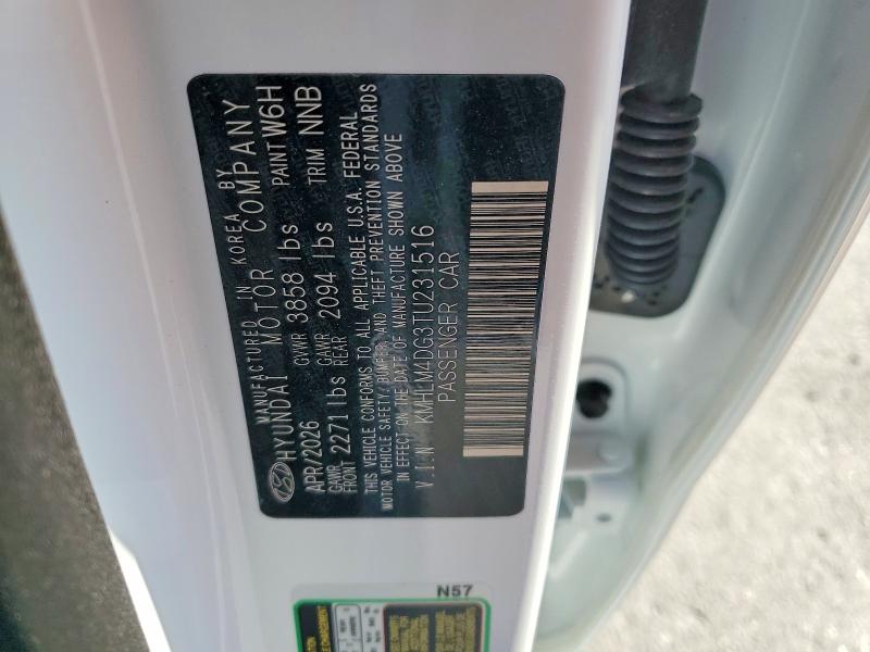 67601476 :رقم المزاد ، KMHLM4DG3TU231516 vin ، 2026 Hyundai Elantra مزاد بيع
