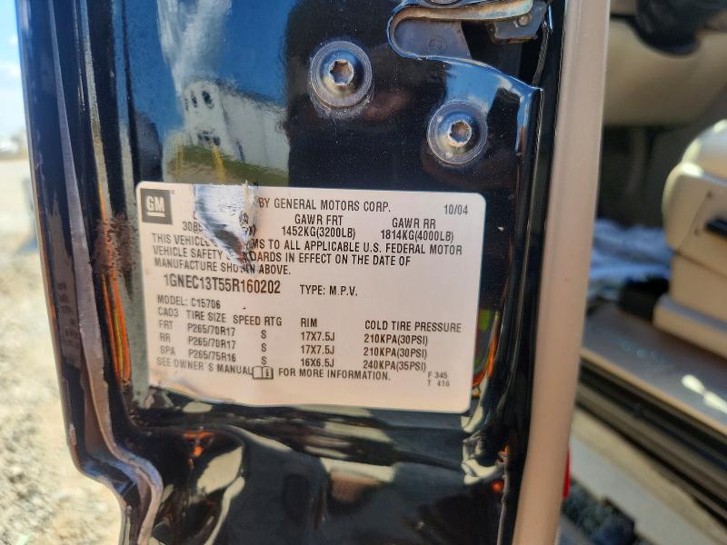 Aukcja sprzedaży 2005 Chevrolet Tahoe, vin: 1GNEC13T55R160202, numer aukcji: 67116286
