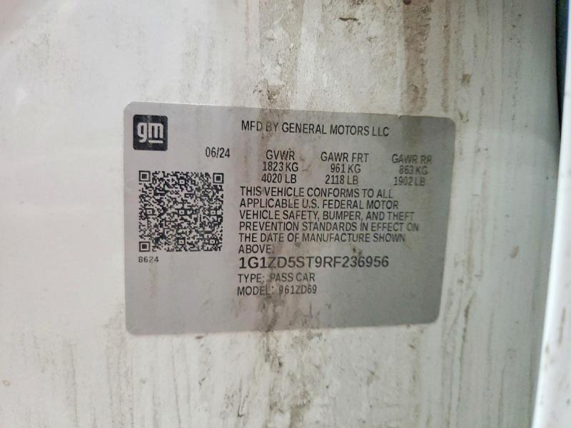 Продажа на аукционе авто 2024 Chevrolet Malibu, vin: 1G1ZD5ST9RF236956, номер лота: 68304046